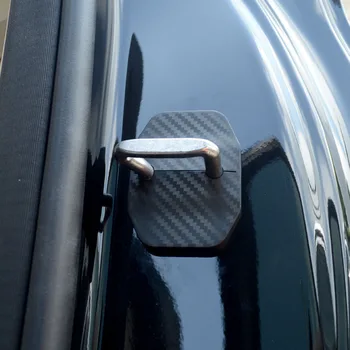4stk dørlås Beskyttende Cover Carbon Fiber Lock Spænde Dekoration Dækker Bil Styling af Mercedes-Benz E-Klasse W213 2016-2018