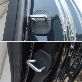 4stk dørlås Beskyttende Cover Carbon Fiber Lock Spænde Dekoration Dækker Bil Styling af Mercedes-Benz E-Klasse W213 2016-2018