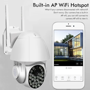 1080P PTZ IP Kamera Udendørs-Speed Dome Wireless Wifi Sikkerhed Kamera Pan Tilt 4X Zoom-med IR-Netværk CCTV-Overvågning 720P