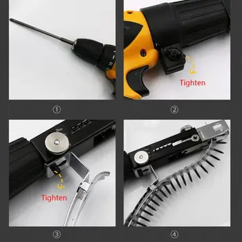 Automatisk Power-Bore-Kæde sømpistol Adapter Skrue Pistol for Trådløse Elektrisk Boremaskine Vedhæftet fil Værktøj til Træbearbejdning M0XD