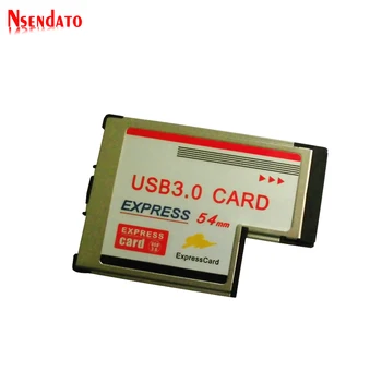 USB 3.0-USB3.0 PCI Express-Kort Adapter Med 2 Porte 5Gbps USB3.0 HUB 54mm ExpressCard-Slot Converter