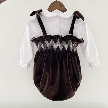 Nyfødte Baby Piger Tøj Sæt, T-shirt, Toppe+Velvet Buksedragt Overalls Efteråret Toddler Baby Drenge Piger Søde Tøj der Passer
