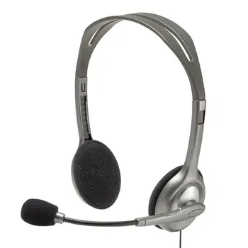 Logitech H110 H111 Stereo-Headset med Mikrofon-3,5 mm Kabelforbundne Hovedtelefoner Stereo Headset til musik, Spil Computer