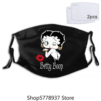 Vintage Childs Betty Boop Størrelse Large, Sort Maske 2002 Cottonmade I Usa