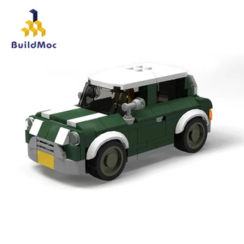 Buildmoc City Mester I Hastighed Racers Match Service-Station Mini Cooper Kreative Mursten Bulk Model Racing Byggesten Toy 23118