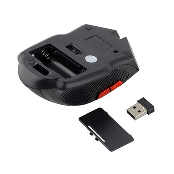 USB-Adapter Home Office Desktop-Computer Mus Mini-2.4 GHz 1600DPI Wireless Optical Gaming Mus med en Modtager til PC-Bærbar computer