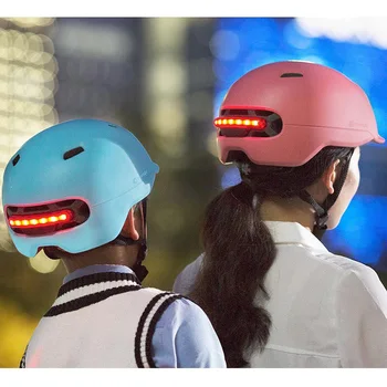 Nye Xiaomi Cykel Smart Flash Hjelme Mat Mænd Kvinder Hjelm Back Light Mountain Road Scooter Integreret Støbt electrombile