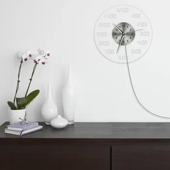 Analog Digital Wall Clock med LED-Baggrundsbelysning Klassiske Numre Design Tal Vise Akryl Belysning Nat væglampe Indretning 23227