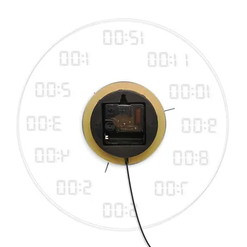 Analog Digital Wall Clock med LED-Baggrundsbelysning Klassiske Numre Design Tal Vise Akryl Belysning Nat væglampe Indretning