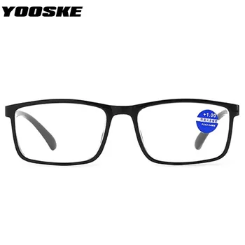 YOOSKE Anti-blå lys Læsning Briller Kvinder Mænd Klar Linse, Blå-blokerende Presbyopi Unisex Briller Dioptri +1.0 1.5 2.0 2.5 3.0
