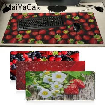 MaiYaCa Enkle Design Jordbær Tilpasses laptop Gaming musemåtte Tastatur Glat musemåtte til lol dota2 cs gamer, Bruser mat