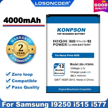 Oprindelige LOSONCOER 4000mAh EB-L1F2HVU Telefon Batteri Til Samsung Galaxy Nexus Prime I9250 i515 i577 EBL1F2HVU EB L1F2HVU