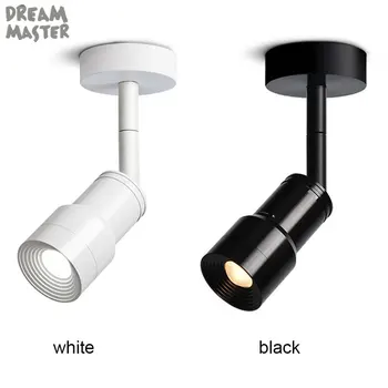 Nye zoom led loftslampe,3W 7W Cree LED zoomable belysning, hjem tøj butik shop lampe sølv hvid spot belysning