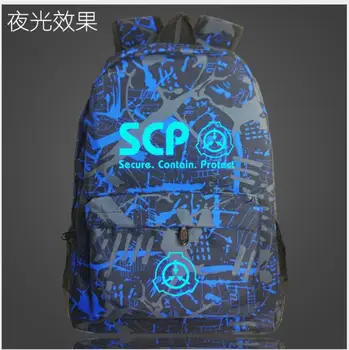 Nye SCP rygsække, Specielle Inddæmning Procedurer Foundation lysende rygsæk kvinder, mænd, teenagere shoolbag rygsæk laptop Tasker 23975
