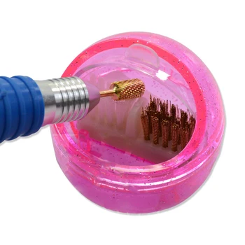 1Pc Professionel Pink Plastik Bærbare Manicure Værktøjer Nail Art Boret rensebørste Box Negle Støv Cleaner Tilbehør BENJ217 23981