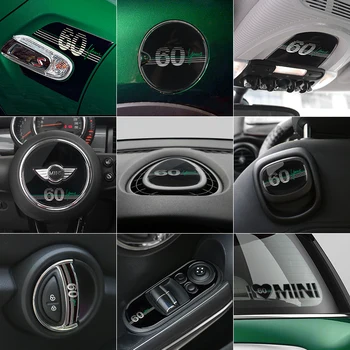 Bil 60 Års Jubilæum Epoxy Klistermærker Outlet Håndtere Gear Indvendige Mærkat For Mini Cooper S JCW F55 F56 Hatchback Tilbehør