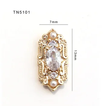 5pcs/masse TN5101 Luksus Legering Zircon Nail Art Krystaller, smykker Rhinestones negle tilbehør leverer nail art dekorationer charms 24268