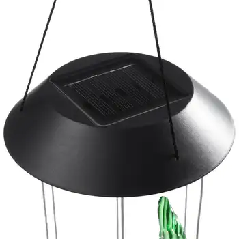 LED Solar Kolibri Klokke Vedhæng Lys Vandtæt Udendørs Hængende Klart Farverige Lys Wind Chimes Lampe Fysiske Indretning 24302