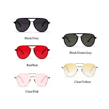 ALOZ MICC 2019 Nye Røde Kvinder Brand Pilot Solbriller til Mænd Mode Farve, Stor Ramme Eddikesyre sol briller Kvindelige Nuancer Oculos Q350