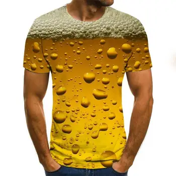 Øl 3D-Print T-Shirt er Det Tid Brev Kvinder Mænd Sjove Nyhed T-shirt Kort Ærme Toppe Unisex tøj Tøj