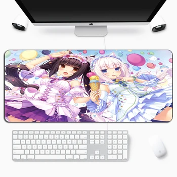Anime NEKOPARA musemåtte Gamer XL Computer Store Sexet Pige Gaming Musemåtte Gummi 70x30cm Låsning Edge Tastatur PC Skrivebord Mat