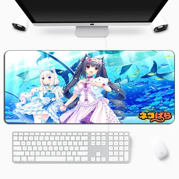 Anime NEKOPARA musemåtte Gamer XL Computer Store Sexet Pige Gaming Musemåtte Gummi 70x30cm Låsning Edge Tastatur PC Skrivebord Mat