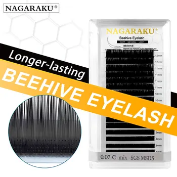 NAGARAKU Laser Bikube Eyelash Extension længerevarende Individuelle Eyelash Makeup Maquiagem Super Høj Kvalitet Syntetisk Mink