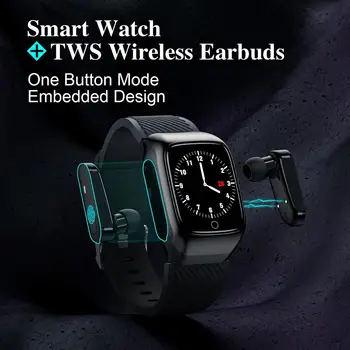 NY Sport Smart Ur Mænd Kvinder Med TWS Trådløse Bluetooth Hovedtelefoner pulsmåler Smartwatch Til Android, IOS 2020