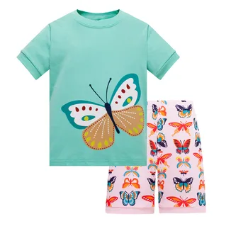 Piger Pyjamas Sæt 2 3 4 5 6 7 års Søde Giraf Baby Tøj, der Passer Sommer Pige Prinsesse Børn pijamas Spædbarn tøj sæt