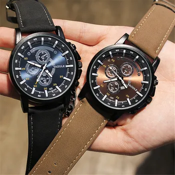 Luxury brand Quartz watch men fashion sport men watch Leather clock relogio Masculino reloj hombre erkek kol saati montre homme 24723