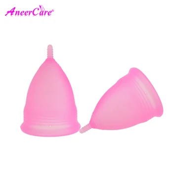 10stk/masse Engros-medicinsk silikone feminin hygiejne produkt menstruation-cup, copa menstruation medicinsk silikone menstruationskop blød