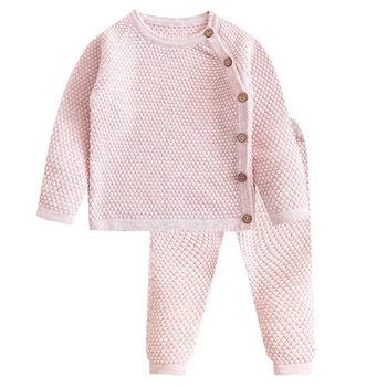 LZH Spædbarn Tøj 2021 Børn Nyfødte Tøj, Strikke Tøj 2stk Sæt Til Baby Piger Tøj Foråret Sweater Passer 1 2 3 År