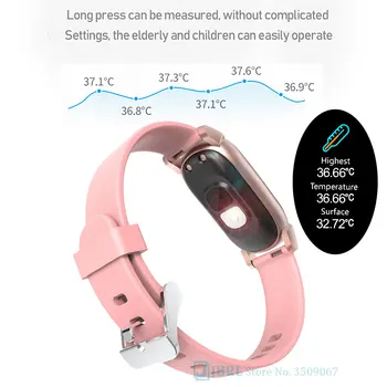 Temperatur Måling Mode Stål SmartWatch Kvinder Elektronisk LED armbåndsur Til Andriod Ios Ur Fitness Tracker Smartwatch