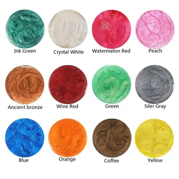 24 Farver, Glimmer Mineral Pulver Epoxy Harpiks Pigment Perlemors Pigment Naturlige Glimmer Farvestof Sæbe Makeup, Smykker At Gøre