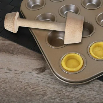 Træ-Wienerbrød Manipulere Dobbelt-sidet Æg Tærter, Kager Pusher DIY Bage Forme Køkken Værktøj Eggtart Dessert Skimmel Træ Materiale