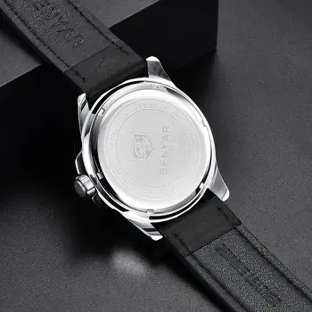 Top luksus mærke ure til mænd BENYAR mode kvarts mandlige ure casual sport ur mænd vandtæt armbåndsur Reloj hombres