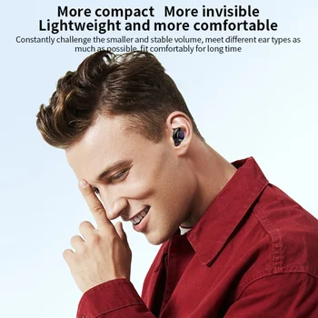 Hovedtelefoner Trådløse Bluetooth Høretelefoner, Earbuds Gaming Headset, håndfri Hovedtelefoner Sport Ørestykker Telefon Hovedtelefoner Til iPhone