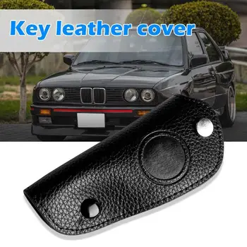 Bil vigtig Sag Litchi Mønster Syntetisk Læder Key Fob Dække Protector til BMW E36 E46 E39 E60 E61 E53 Simple Praktiske Key Fob