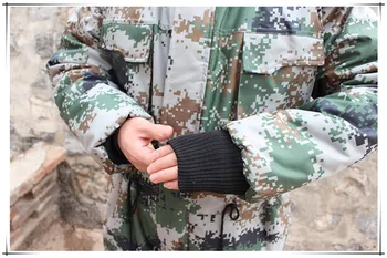 Vinteren Camouflage Jumpsuits Mænd Bomuld Polstret Hætteklædte Overalls Koldt Vejr Tykkere Overtræksdragter Arbejde beskyttende uniformer plus størrelse