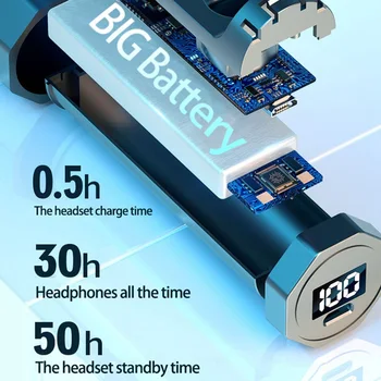 B9 TWS Trådløse Øretelefoner 3D Stereo Mini Bluetooth Hovedtelefon 5.0 Med Dual Mic Sport Vandtætte Øretelefoner Auto-Parring af Headsettet