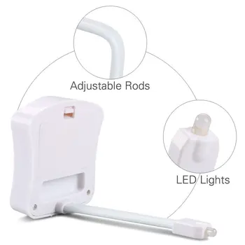 Automatisk Skift Farver LED Toilet Lys Nat Lampe Intelligente Krop, Bevægelse Sensor Bærbare Sæde Nødsituation Badeværelse TOILET 25389