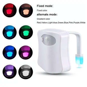 Automatisk Skift Farver LED Toilet Lys Nat Lampe Intelligente Krop, Bevægelse Sensor Bærbare Sæde Nødsituation Badeværelse TOILET