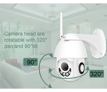 BESDER Wireless 1080P HD IP-Kamera 2MP PTZ WiFi Speed Dome Sikkerhed Kamera To-vejs lyd Udendørs Kamera ONVIF CCTV-Overvågning