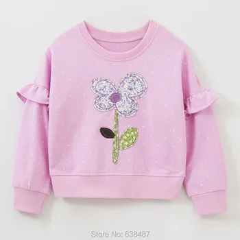 1-7Y Kids Hættetrøjer Bebe Piger Mærke 2020 Sweatshirt Baby Pige Tøj Sweater Terry Bomuld t-shirt Tee Toppe Overtøj Blomst