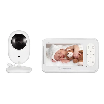 Baby Skærm 4,3 tommer BeBe Baba Elektroniske Babysitter Radio Video Barnepige Kamera nattesyn Temperatur Overvågning Med Vuggevise