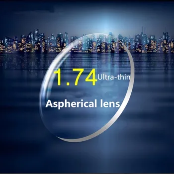 1.74 Indeks High Definition Recept Briller Asfæriske Linser Harpiks Nærsynethed Ultra-Tynd 2 PC ' er For Et Par