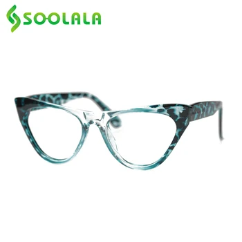 SOOLALA Cat Eye Briller til Læsning Kvinder Briller Ramme Leopard Printet Cateye Briller Presbyopic +0.5 0.75 1.0 1.5 2.0 4,0