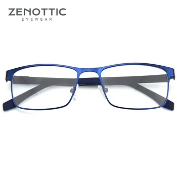 ZENOTTIC Metal Frame Briller Mænd Pladsen Recept Briller Anti Blue Ray Metal Optiske Briller Kvinder Rammer Brillerne BT2102 25963