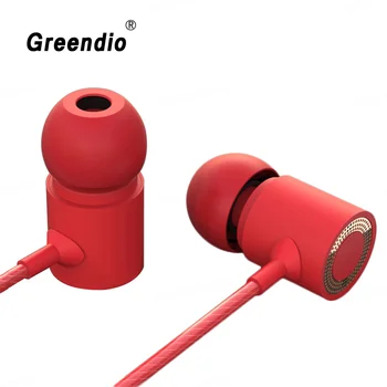 Greendio ED1 Metal Høretelefoner I Øret Stempel ny Version Farverige Hovedtelefoner Med Mikrofon 3,5 mm HD HiFi Tung Bas, Stereo Øretelefoner