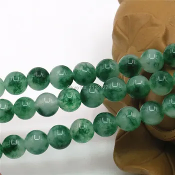 4-12mm Grønne Kalcedon Turmalin Håndværk Løs DIY Runde Perler halvfabrikata Sten Bolde Gaver Smykker at Gøre Julegaver